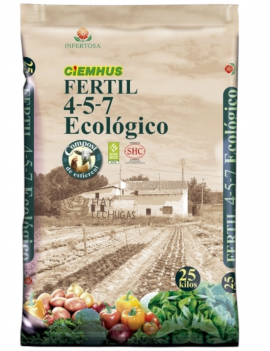 CIEMHUS Abono FERTIL 4 5 7 ecológico Pelletizado